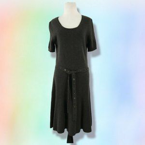 Gerard Darel Tie Waist Shift Sweater Dress Size 4 Grunge whimsygoth retro‎